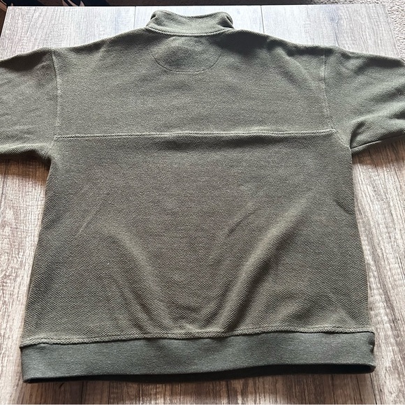 Big Dogs Vintage 1/4 Quarter Zip Pullover Sweater Men's Medium Size Green 90s - Picture 4 of 6